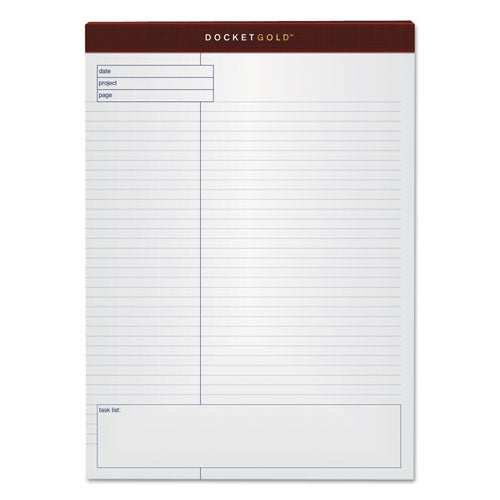 Docket Gold Planning Pads, Project-management Format, Quadrille Rule (4 Sq/in), 40 White 8.5 X 11.75 Sheets, 4/pack