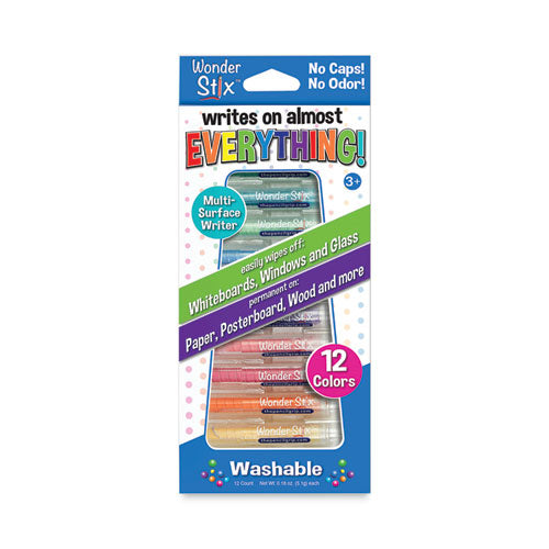 Wonder Stix, 3.75 X 0.2, Assorted Colors, 12/pack