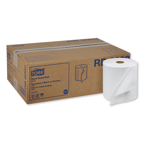 Universal Hand Towel Roll, 1-ply, 7.88" X 800 Ft, White, 6 Rolls/carton