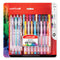 Gel Pen, Stick, Assorted Sizes, Assorted Ink Colors, Clear Barrel, 24/pack