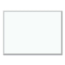 Melamine Dry Erase Board, 47 X 35, White Surface, Silver Frame