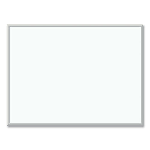 Melamine Dry Erase Board, 47 X 35, White Surface, Silver Frame