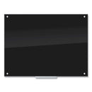 Glass Dry Erase Board, 47 X 35, Black Surface