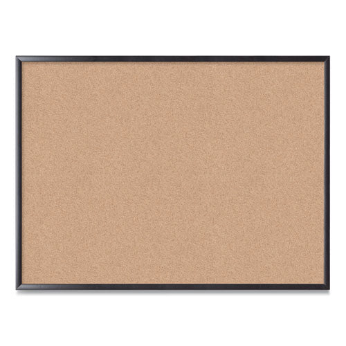 Cork Bulletin Board, 47 X 35, Natural Surface, Black Frame