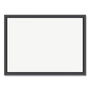 Magnetic Dry Erase Board With Mdf Frame, 23 X 17, White Surface, Black Frame