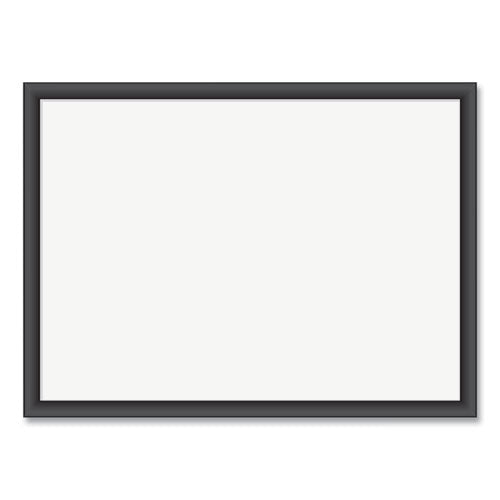 Magnetic Dry Erase Board With Mdf Frame, 23 X 17, White Surface, Black Frame