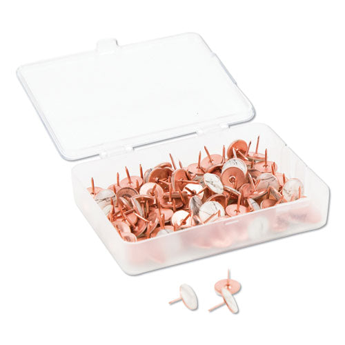 Fashion Metal Thumbtacks, Metal, Marble/rose Gold, 0.38", 100/pack