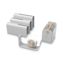 Arc Desktop Organization Kit, Letter Sorter/tape Dispenser/utility Cup, Metal, Gray