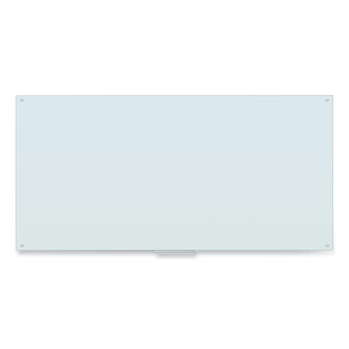 Glass Dry Erase Board, 96 X 47, White Surface