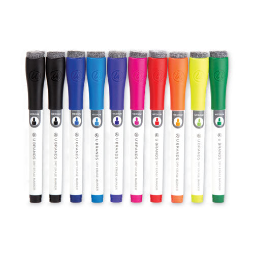 Medium Point Dry Erase Markers, Medium Chisel Tip, Assorted Colors, 10/pack