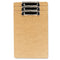 Hardboard Clipboard With Low-profile Clip, 0.5" Clip Capacity, Holds 8.5 X 14 Sheets, Brown, 3/pack