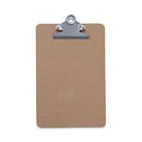 Hardboard Clipboard, 0.75" Clip Capacity, Holds 5 X 8 Sheets, Brown, 3/pack