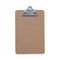 Hardboard Clipboard, 0.75" Clip Capacity, Holds 5 X 8 Sheets, Brown, 3/pack