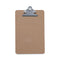 Hardboard Clipboard, 0.75" Clip Capacity, Holds 5 X 8 Sheets, Brown