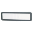 Recycled Cubicle Nameplate With Rounded Corners, 9 X 2.5, Charcoal