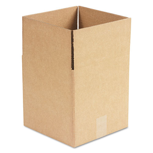 Cubed Fixed-depth Corrugated Shipping Boxes, Regular Slotted Container (rsc), Large, 10" X 10" X 10", Brown Kraft, 25/bundle