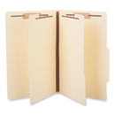 Six-section Classification Folders, 2" Expansion, 2 Dividers, 6 Fasteners, Legal Size, Manila Exterior, 15/box