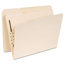 Reinforced Top Tab Fastener Folders, 0.75" Expansion, 1 Fastener, Letter Size, Manila Exterior, 50/box