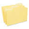 Interior File Folders, 1/3-cut Tabs: Assorted, Legal Size, 11-pt Stock, Yellow, 100/box