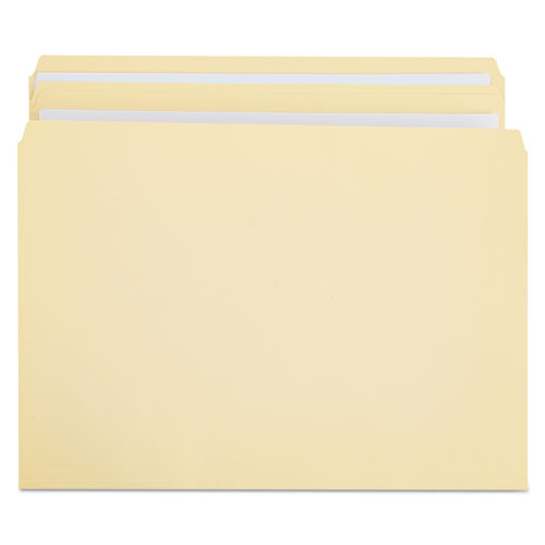 Double-ply Top Tab Manila File Folders, Straight Tabs, Letter Size, 0.75" Expansion, Manila, 100/box