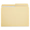 Double-ply Top Tab Manila File Folders, 1/2-cut Tabs: Assorted, Letter Size, 0.75" Expansion, Manila, 100/box