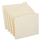 Double-ply Top Tab Manila File Folders, 1/5-cut Tabs: Assorted, Letter Size, 0.75" Expansion, Manila, 100/box