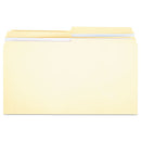 Double-ply Top Tab Manila File Folders, 1/2-cut Tabs: Assorted, Legal Size, 0.75" Expansion, Manila, 100/box