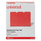 Reinforced Top-tab File Folders, 1/3-cut Tabs: Assorted, Letter Size, 1" Expansion, Red, 100/box