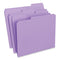 Reinforced Top-tab File Folders, 1/3-cut Tabs: Assorted, Letter Size, 1" Expansion, Violet, 100/box