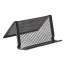 Mesh Metal Business Card Holder, Holds 50 2.25 X 4 Cards, 3.78 X 3.38 X 2.13, Black