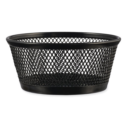 Jumbo Mesh Storage Dish, 4.38" Diameter X 2"h, Black