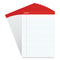 Perforated Ruled Writing Pads, Wide/legal Rule, Red Headband, 50 White 8.5 X 11.75 Sheets, Dozen