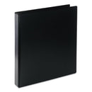 Deluxe Round Ring View Binder, 3 Rings, 1" Capacity, 11 X 8.5, Black