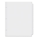 Self-tab Index Dividers, 5-tab, 11 X 8.5, White, 36 Sets