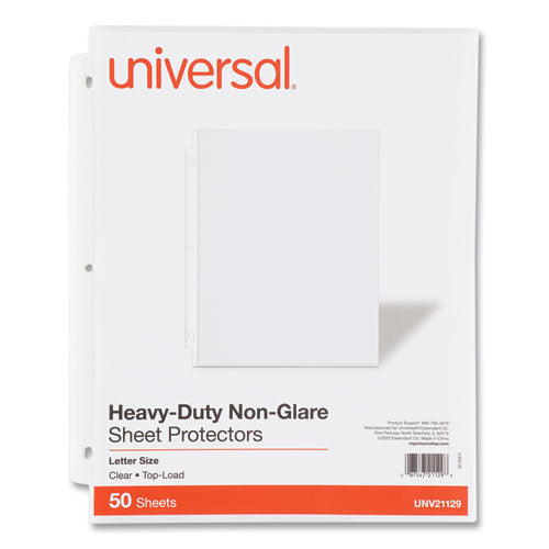 Top-load Poly Sheet Protectors, Heavy Gauge, Nonglare, Clear 50/pack