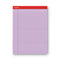 Colored Perforated Ruled Writing Pads, Wide/legal Rule, 50 Orchid 8.5 X 11 Sheets, Dozen