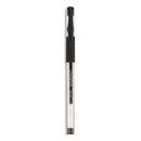 Comfort Grip Gel Pen, Stick, Fine 0.5 Mm, Black Ink, Clear Barrel, Dozen