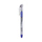 Gel Pen, Stick, Medium 0.7 Mm, Blue Ink, Silver/blue Barrel, Dozen
