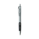 Comfort Grip Gel Pen, Retractable, Medium 0.7 Mm, Black Ink, Silver Barrel, 36/pack