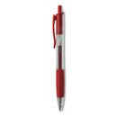 Comfort Grip Gel Pen, Retractable, Medium 0.7 Mm, Red Ink, Translucent Red Barrel, Dozen