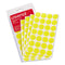 Self-adhesive Removable Color-coding Labels, 0.75" Dia, Yellow, 28/sheet, 36 Sheets/pack