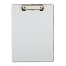 Plastic Brushed Aluminum Clipboard, Portrait Orientation, 0.5" Clip Capacity, Holds 8.5 X 11 Sheets, Silver