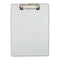 Plastic Brushed Aluminum Clipboard, Portrait Orientation, 0.5" Clip Capacity, Holds 8.5 X 11 Sheets, Silver