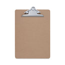 Hardboard Clipboard, 1.25" Clip Capacity, Holds 8.5 X 11 Sheets, Brown, 3/pack