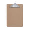 Hardboard Clipboard, 1.25" Clip Capacity, Holds 8.5 X 11 Sheets, Brown, 3/pack