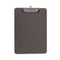 Plastic Clipboard With Low Profile Clip, 0.5" Clip Capacity, Holds 8.5 X 11 Sheets, Translucent Black