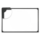 Design Series Deluxe Magnetic Steel Dry Erase Marker Board, 48 X 36, White Surface, Black Aluminum/plastic Frame