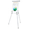 3-leg Telescoping Easel With Pad Retainer, Adjusts 34" To 64", Aluminum, Silver