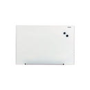 Frameless Magnetic Glass Marker Board, 36 X 24, White Surface