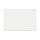 Frameless Glass Marker Board, 36 X 24, White Surface